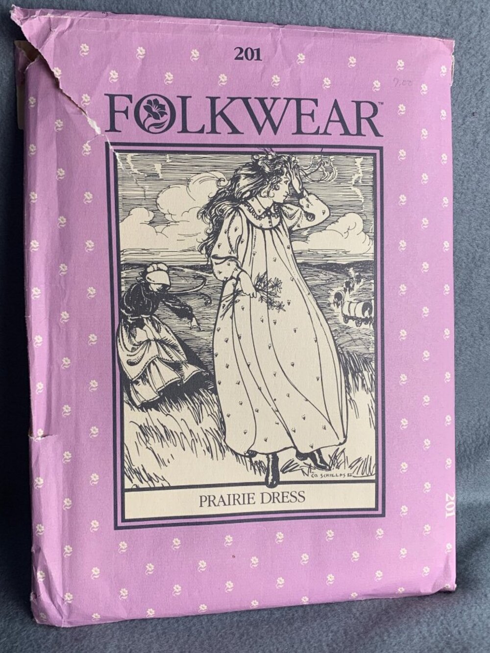 Folkwear 201 Prairie Dress Sewing Pattern Womens Size Small to Large Vintage